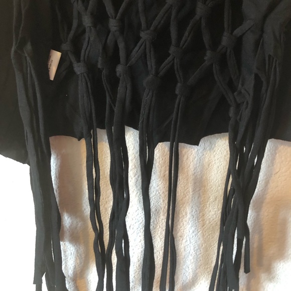 Raga Tank with t-shirt fringe and cross crossed back size XS New! - Picture 6 of 11